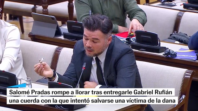 Salomé Pradas rompe a llorar tras la pregunta de Rufián: Pido perdón a todas las víctimas