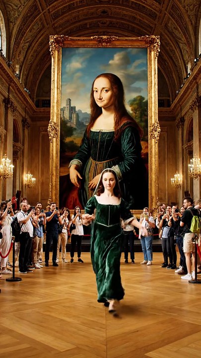 Ai is Amazing. Mona Liza taking selfie with Fans in a Meusum! Today's Trending Video