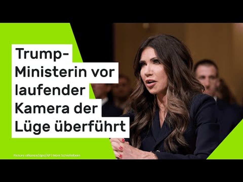 Kristi Noem: Blamage perfekt - Trump-Ministerin vor laufender Kamera der Lüge überführt