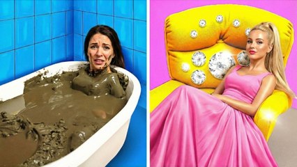 Makeover de MÉCHANTE à ÉLITE ! Transformation FOLLE d'une NERD en Princesse VIP