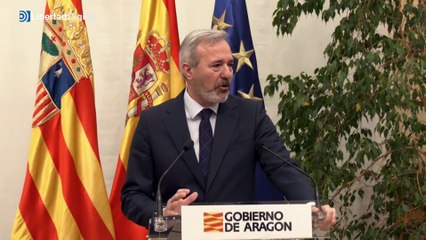 Azcón comparece y convoca elecciones anticipadas en Aragón el 8 de febrero