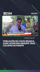 Población de Colpa Bélgica exige atención urgente tras colapso de puente