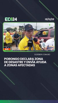 Porongo declara zona de desastre y envía ayuda a zonas afectadas