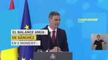 El balance anual de Sánchez, en 5 momentos