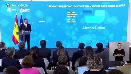 Sánchez anuncia un abono de transporte para toda España por 60 euros al mes