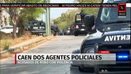 Detienen a dos policías activos por robo con violencia a taxista en Chiapas