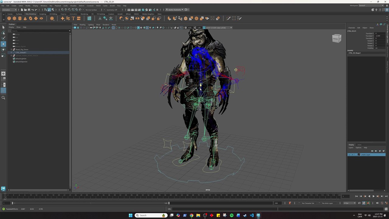 Maya Rig part 2 WIP