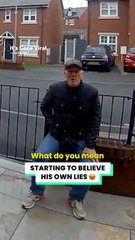 He's trying to get in my house 😰