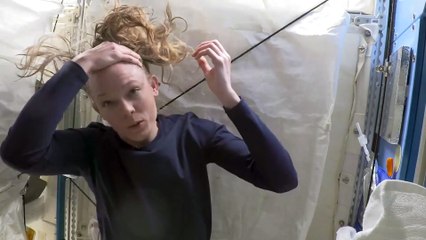 Hair Washing On Space Station Demonstrated By NASA Astronaut