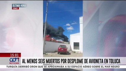 Así fue el momento exacto en que se desplomó una avioneta cerca del aeropuerto de Toluca