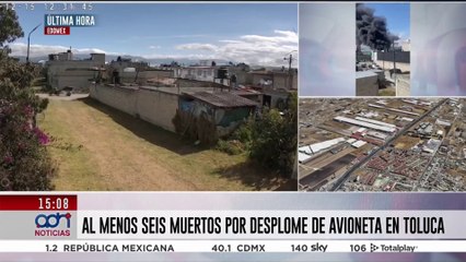 Esto sabemos de la avioneta que cayó cerca del aeropuerto de Toluca