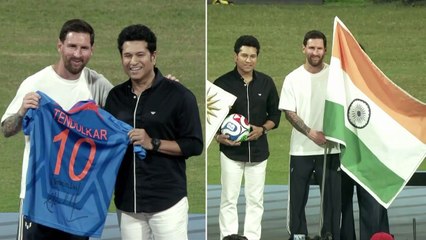 Lionel Messi at Mumbai Wankhede Stadium | Sachin Tendulkar | G.O.A.T India Tour