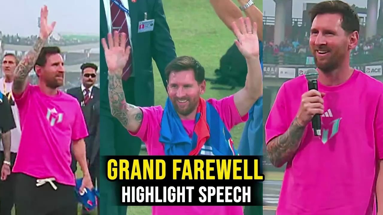 Lionel Messi Grand Farewell Highlight Speech in New Delhi | GOAT India Tour