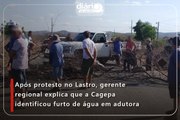 Após protesto no Lastro, gerente regional explica que a Cagepa identificou furto de água em adutora