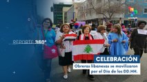 Mujeres libanesas conmemoran Día Mundial de los Derechos Humanos