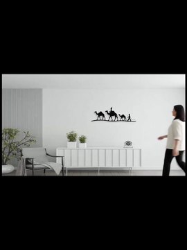 018 Camel Caravan Wall Decor Art Laser Cut 3D Print Files