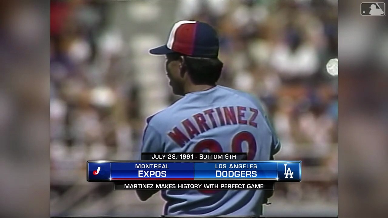 Dennis Martínez gets the final outs of his perfect game for the Expos (7/28/91)