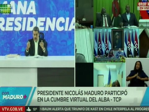 Presidente Nicolás Maduro agradeció la posición firme del ALBA-TCP