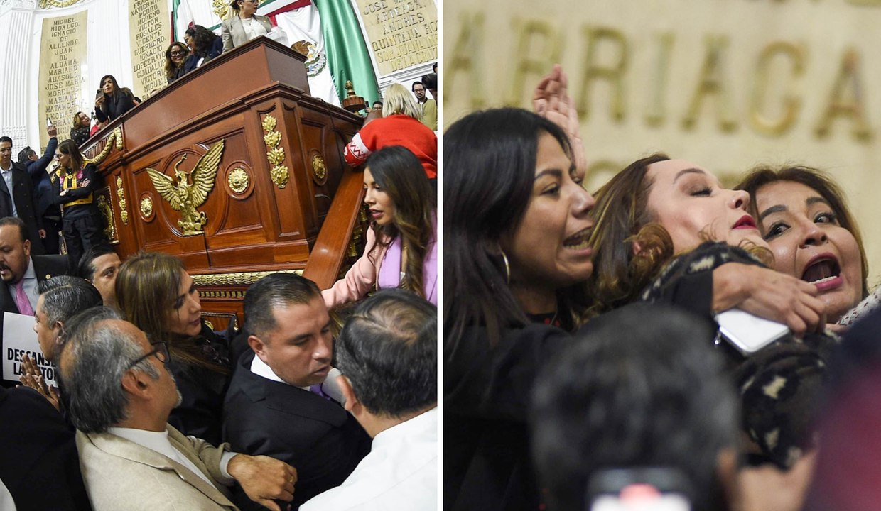 Diputados de Morena y PAN se agreden en pleno congreso y terminan con jalones de pelo