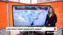 Lake-effect snow lingers after wintry weather in the Northeast