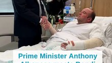 PM meets Bondi hero Ahmed Al Ahmed in Sydney hospital