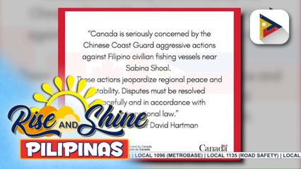 Canada, nababahala sa patuloy na pangha-harass ng China sa mga Pilipinong mangingisda sa West Phl Sea