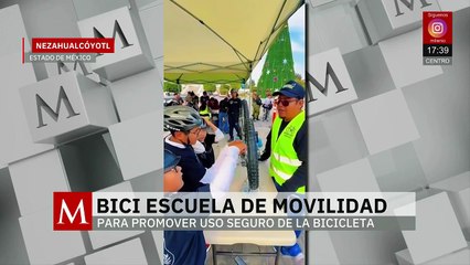 Bici Escuela de Movilidad impulsa el uso seguro de la bicicleta en Nezahualcóyotl, Edomex