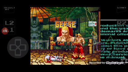 Real Bout Fatal Fury Geese Howard vs Andy Bogard luta completa