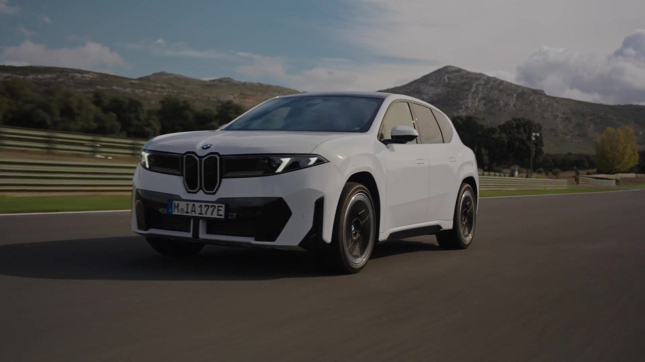 The new BMW iX3 50 xDrive in Alpine White Driving Video