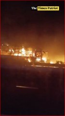 Deadly Fog on Yamuna Expressway: 10 Vehicles Crash, Buses Catch Fire, 4 Killed in Mathura