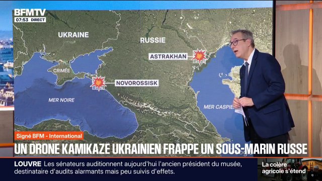 SIGNÉ BFM - Un drone kamikaze ukrainien détruit un sous-marin russe lors d'une attaque inédite en mer Noire