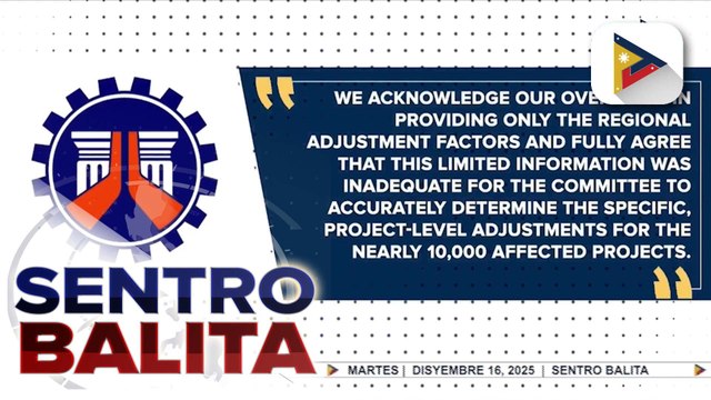 DPWH, pormal na humingi ng paumanhin sa Senado kaugnay ng pagkakamali sa data ng construction materials