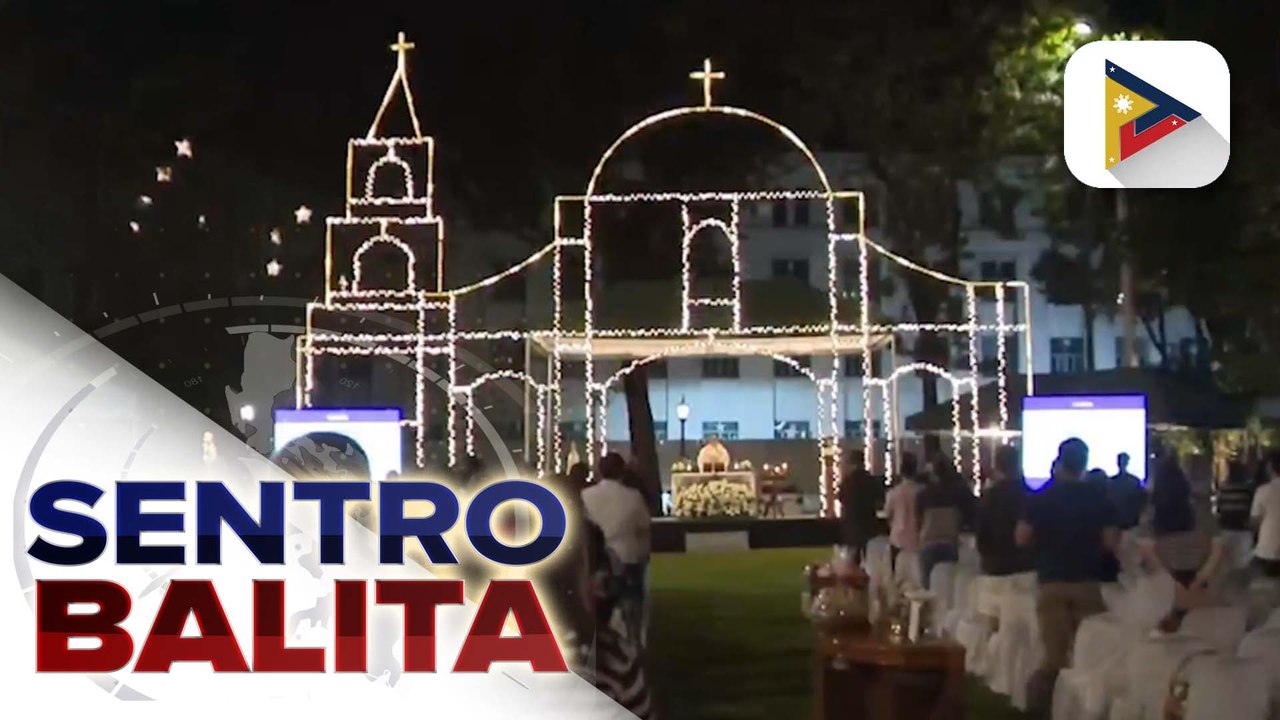 Malakanyang, binuksan sa publiko para sa Simbang Gabi;  puto bumbong, bibingka at tsokolate, inialok sa mga dumalo sa misa | ulat ni Cleizl Pardilla