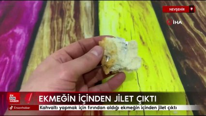 Nevşehird'de ekmeğin içinden jilet çıktı