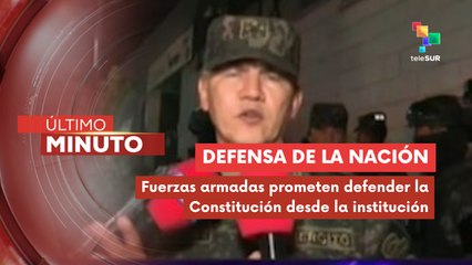 Hernández: Aquí no va a haber un golpe; las fuerzas armadas han garantizado la paz y la tranquilidad en la nación