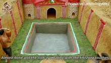 Building a Secret Underground House with a Crocodile-Shaped Swimming Pool