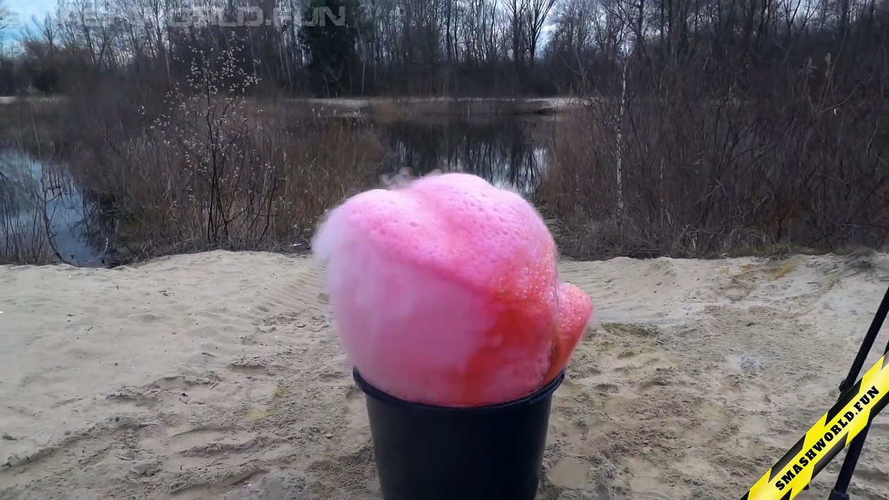 Buried barrel pink foam eruption