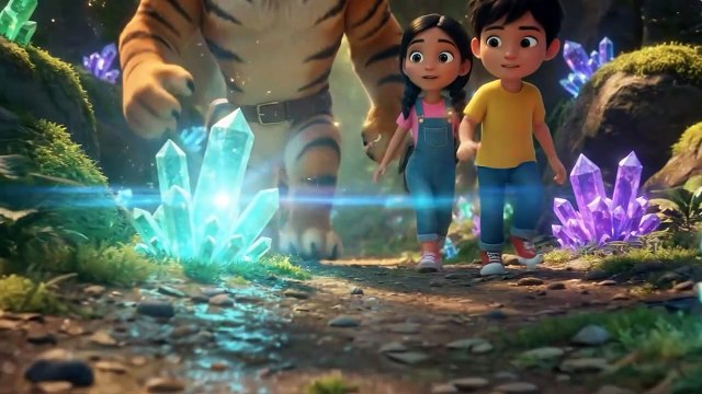 Tiger & Kids Adventure 🐯🔥 | Episode 3: The Fire Mountain Mystery | Kids Adventure Story