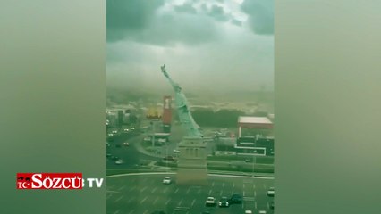 Brezilya'daki özgürlük heykeli devrildi