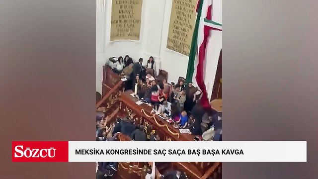 Meksika parlamentosunda saç saça baş başa kavga