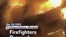 Firefighters Respond To Russian Strike In Zaporizhzhia