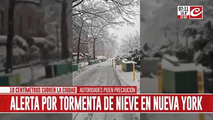 Impresionante tormenta de nieve complica las actividades cotidianas de Nueva York