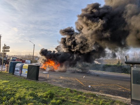 Blocage des agriculteurs à Villefranche-de-Lauragais