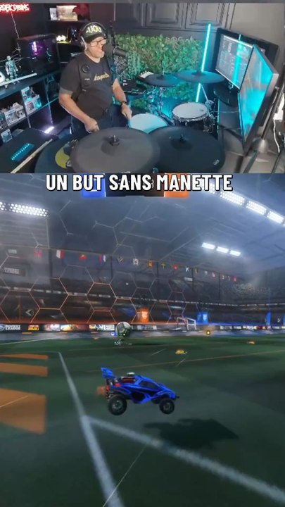 Je mets des buts à Rocket League, sans manette, ni clavier ni souris, mais avec une batterie
