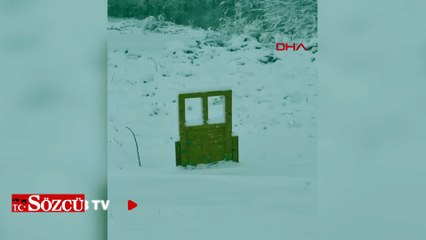 Samsun'un yüksek kesimlerinde kar etkili oldu