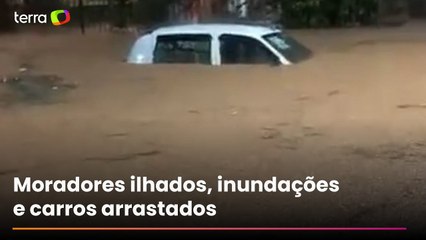 Vídeos mostram estragos causados por chuvas no interior de Minas Gerais