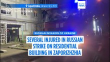 Russian drone strike hits Zaporizhzhia apartment block and injures three