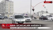 Aksaray şehir merkezine mevsimin ilk karı yağdı
