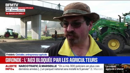 Crise agricole: "C'est de la concurrence déloyale organisée par nos institutions" déclare Frédéric, un céréalier, à propos du Mercosur