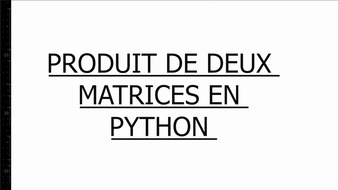 Produit de deux matrices en Python
